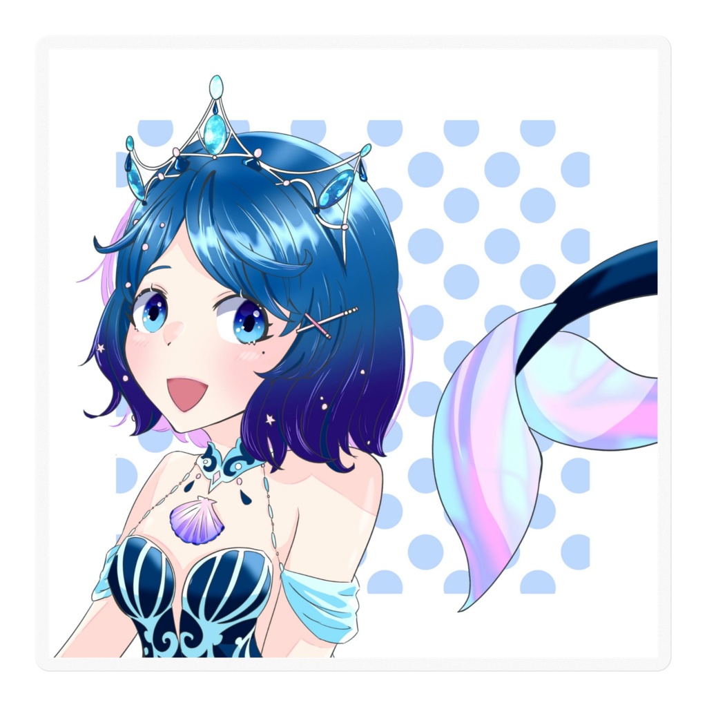 てぃっしゅけーき先生のさくあ 人魚ver. ステッカー