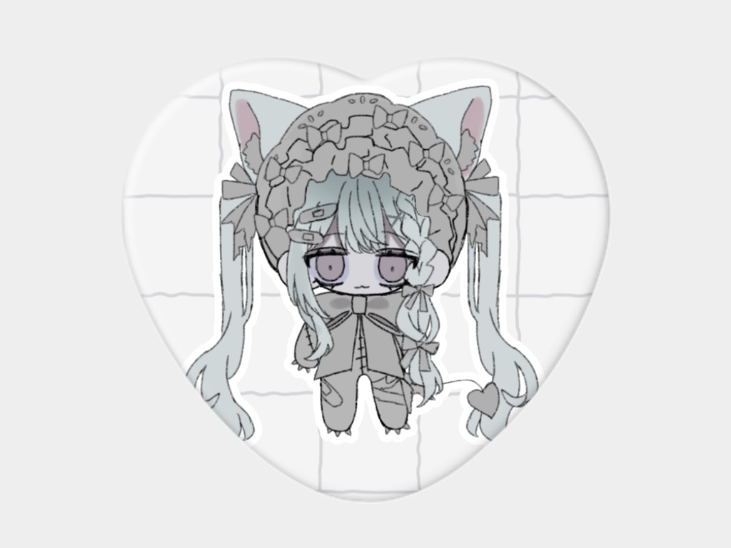 【各種類10個限定】ハート型缶バッジ