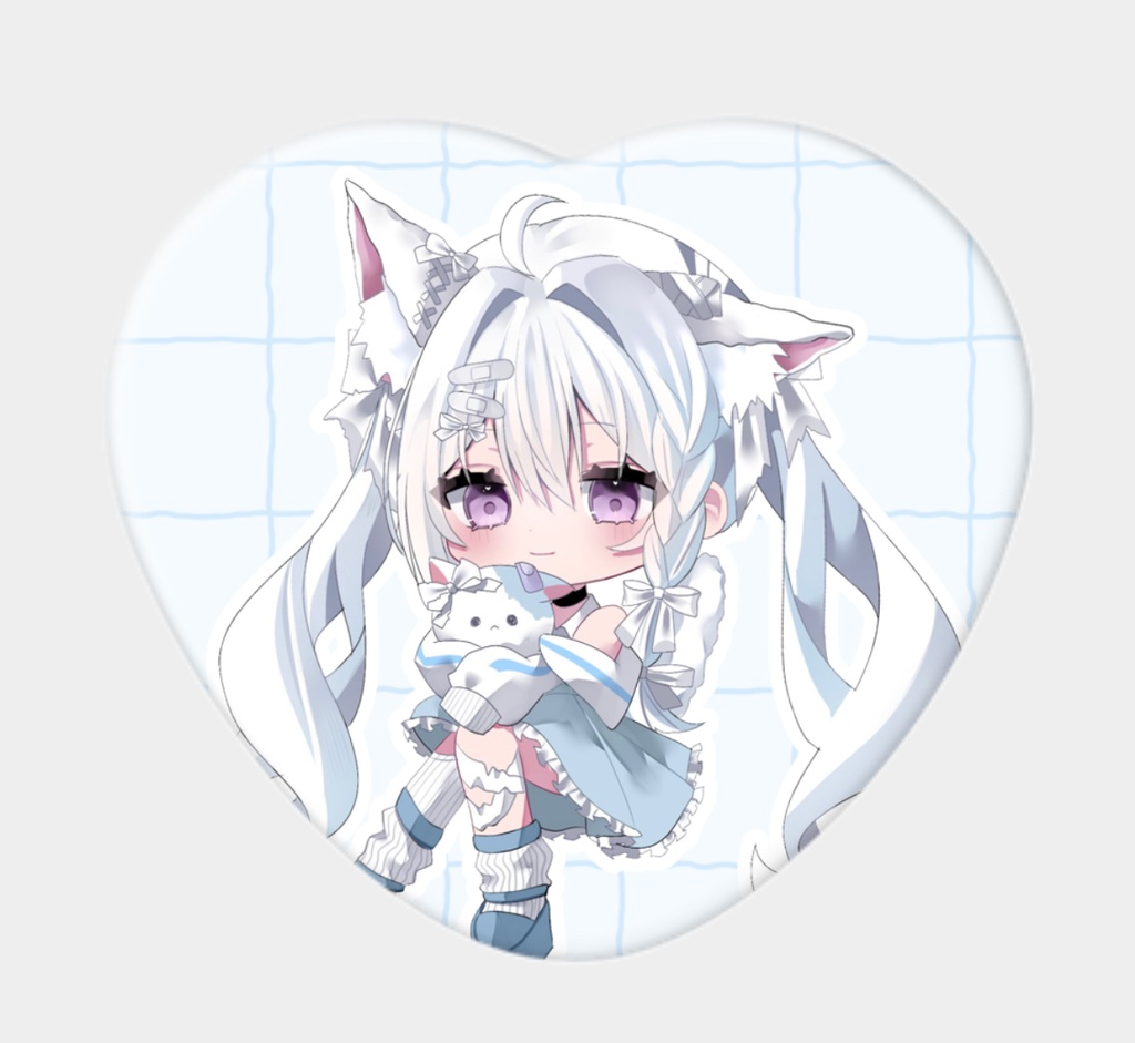 【各種類10個限定】ハート型缶バッジ