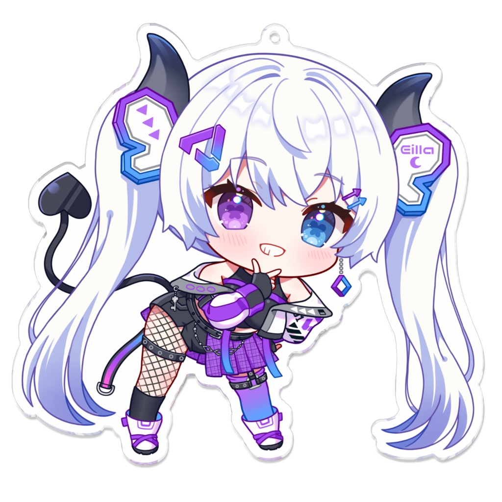 ポーズ的に等身大とは言い難い月白エイラアクリルキーホルダー～アバターよっつ目～