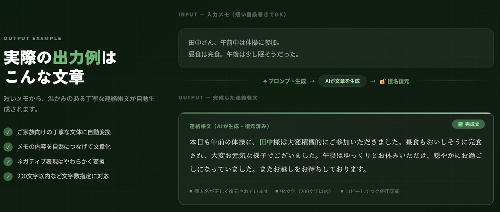 匿名AI連絡帳