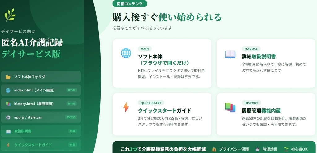 匿名AI介護記録_デイサービス版