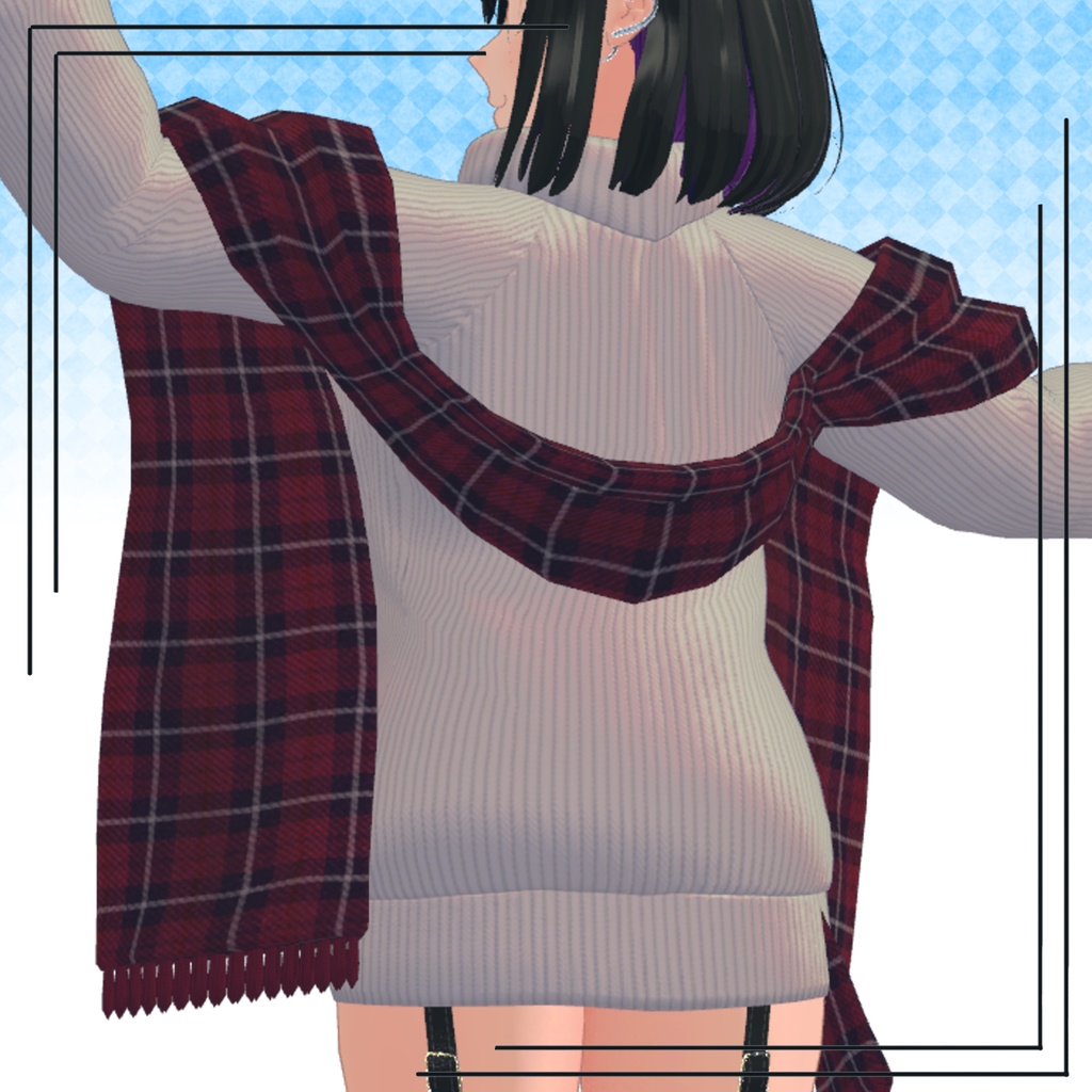 【PB対応】羽織りストール【3Dモデル】