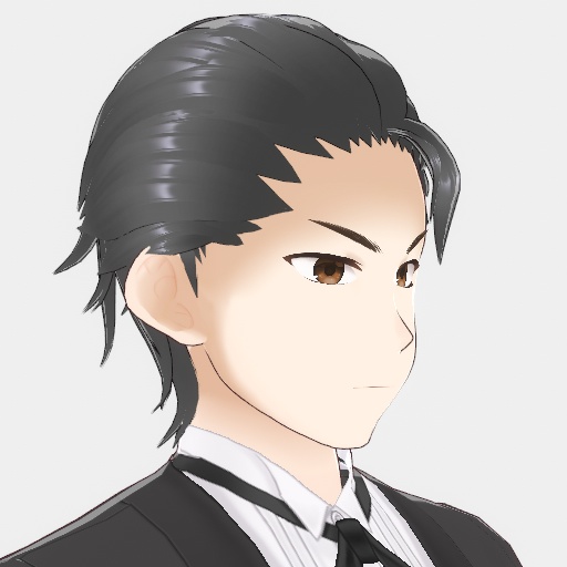 【VRoid】メンズオールバックヘアプリセット