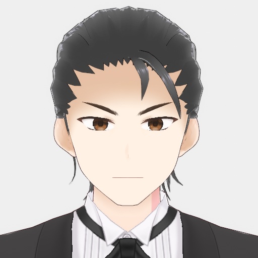 【VRoid】メンズオールバックヘアプリセット