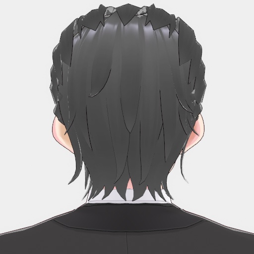 【VRoid】メンズオールバックヘアプリセット