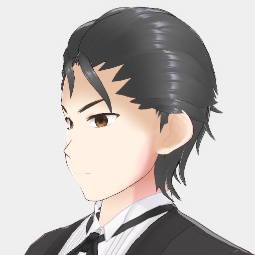 【VRoid】メンズオールバックヘアプリセット