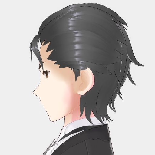 【VRoid】メンズオールバックヘアプリセット