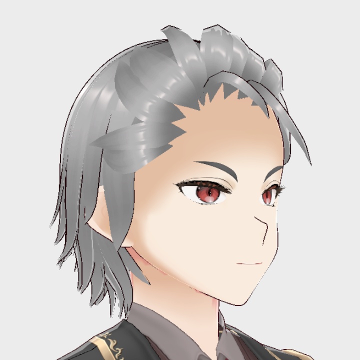 【VRoid】メンズオールバックヘアプリセット2