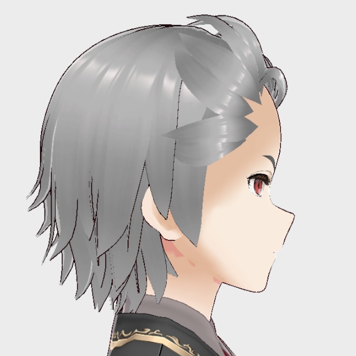 【VRoid】メンズオールバックヘアプリセット2