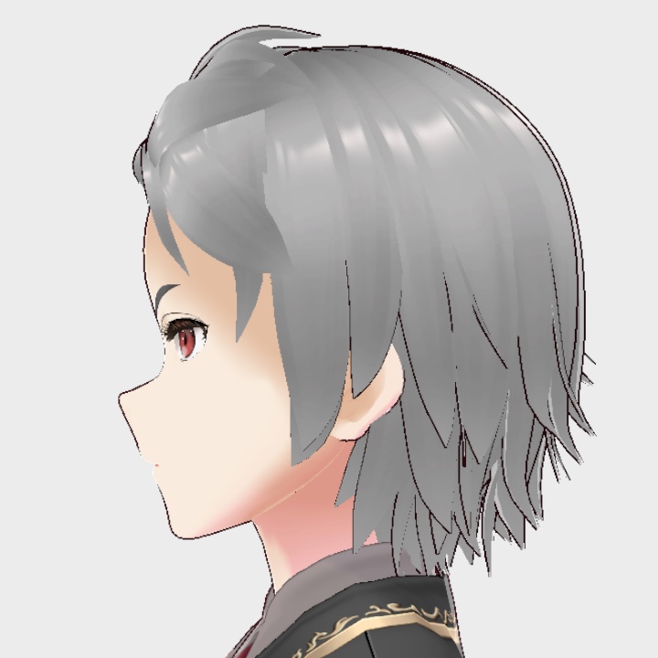 【VRoid】メンズオールバックヘアプリセット2