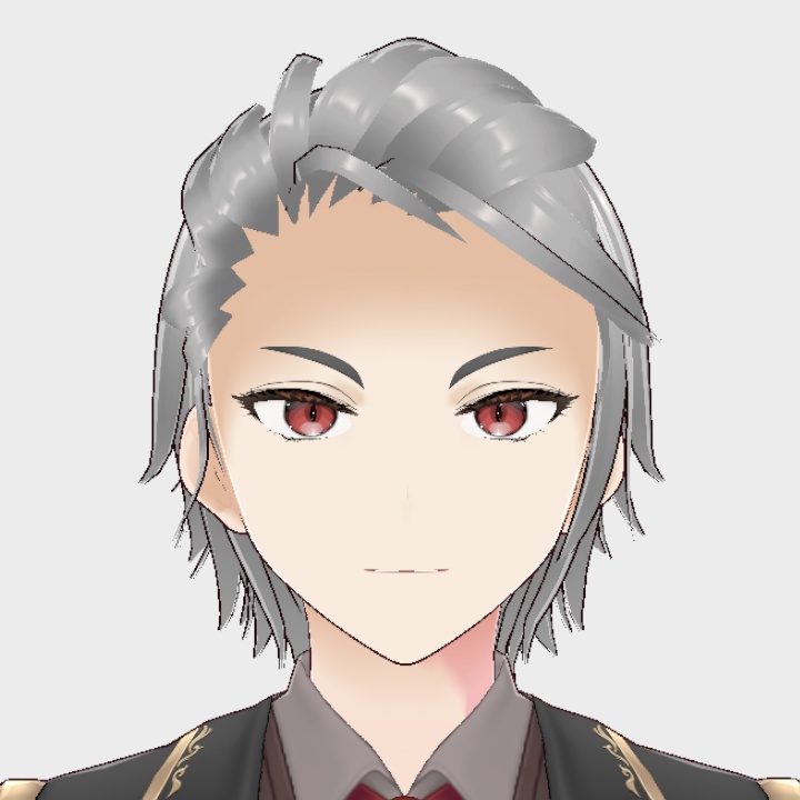 【VRoid】メンズオールバックヘアプリセット2