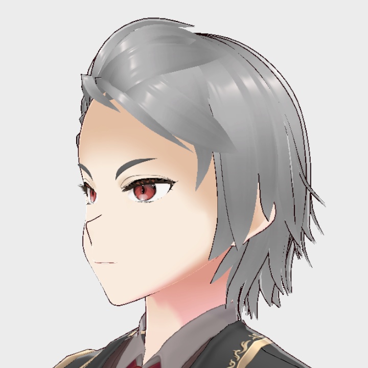 【VRoid】メンズオールバックヘアプリセット2