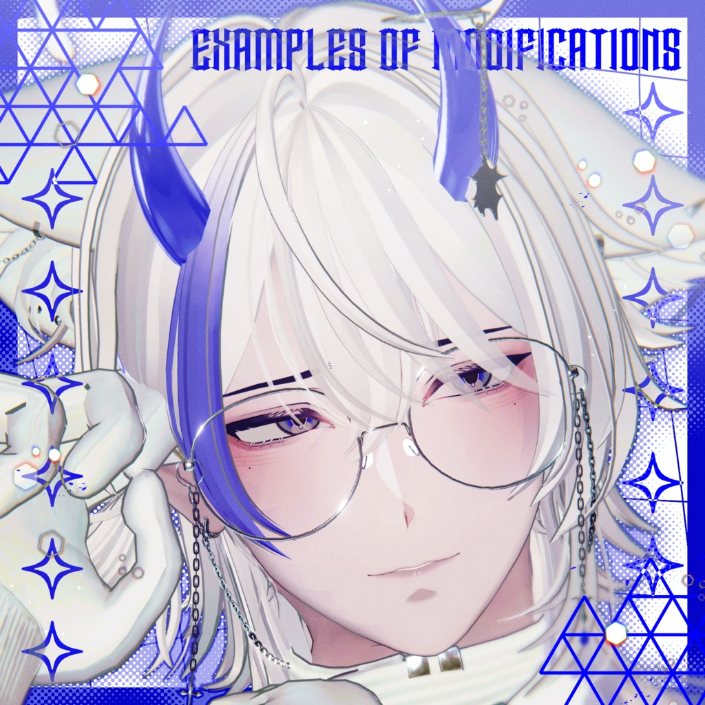 【獏対応】Whirte Blue MakeUp Texture&Eye Texture For Baku