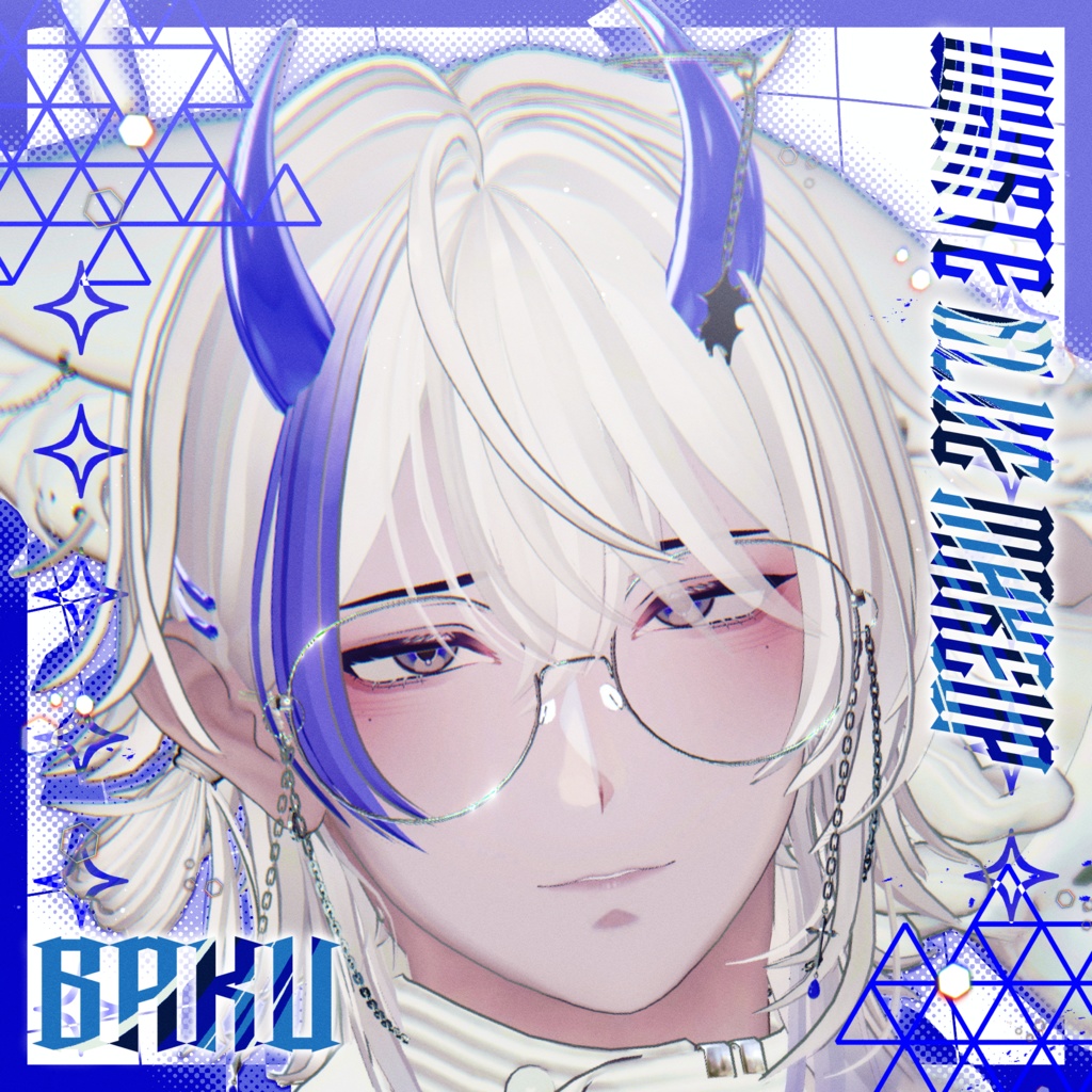 【獏対応】Whirte Blue MakeUp Texture＆Eye Texture For Baku