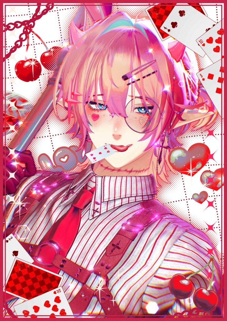 【セール中‼️】【2アバター対応】Twin LoveToxic MakeUp Texture&Eye Texture【翠琉&凌岈】
