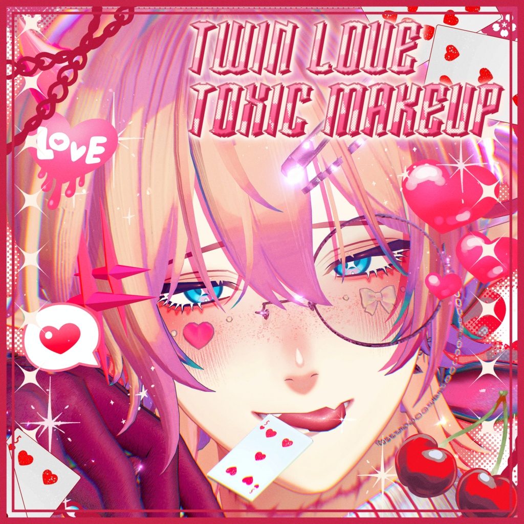 【セール中‼️】【2アバター対応】Twin LoveToxic MakeUp Texture&Eye Texture【翠琉&凌岈】