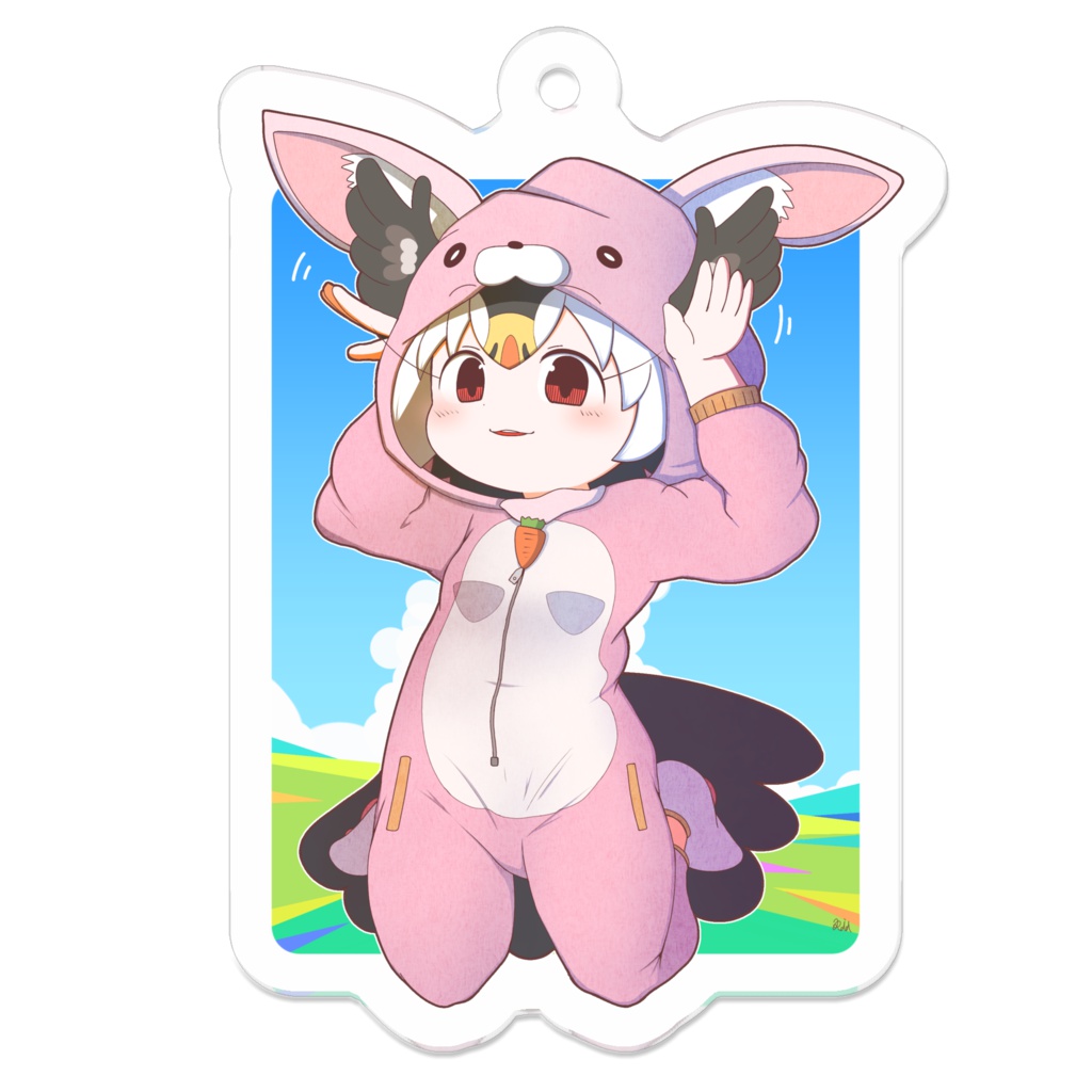 うさパフィンちゃんキーホルダー