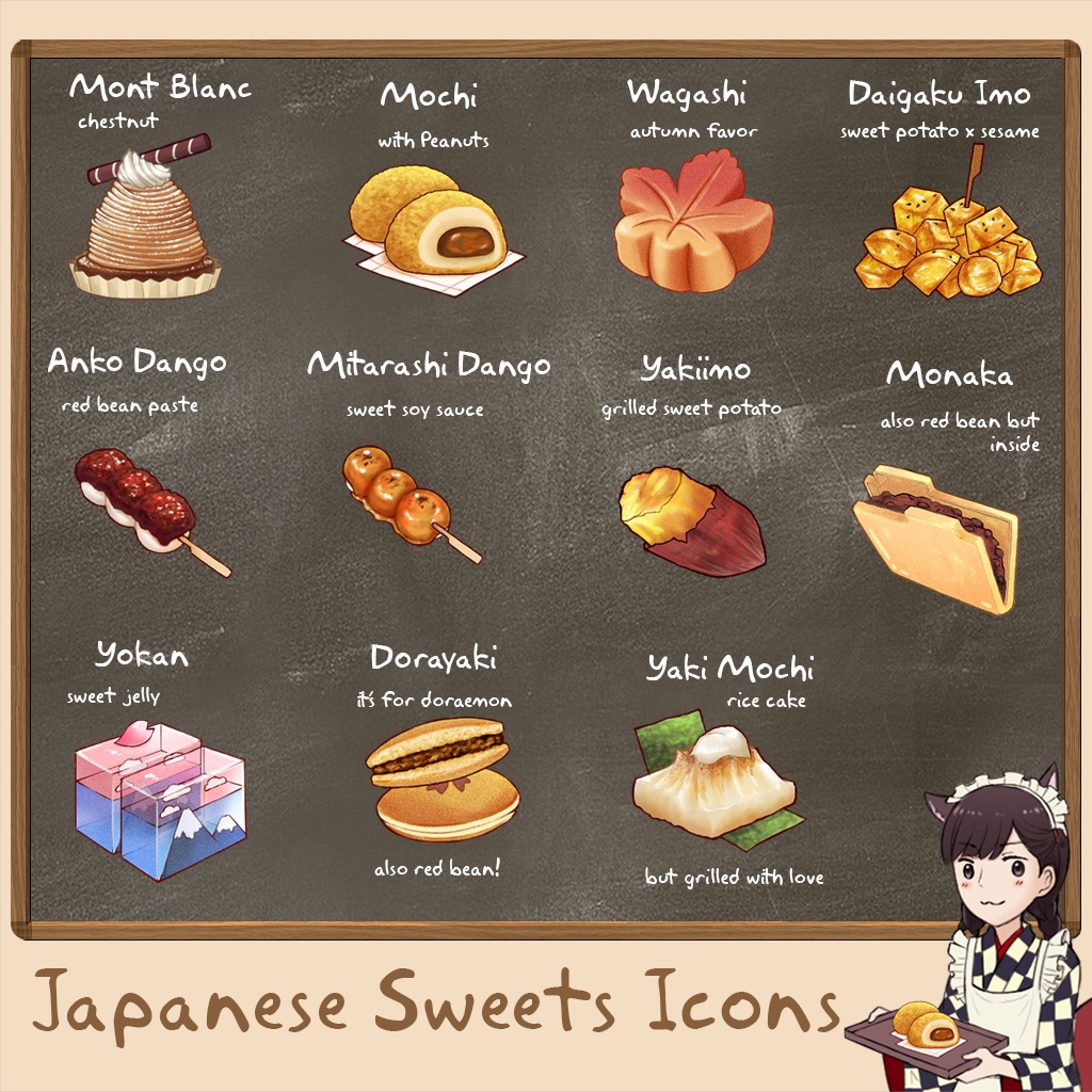 Japanese Sweet Iconset | Desktop/ Phone icons | Window, Android