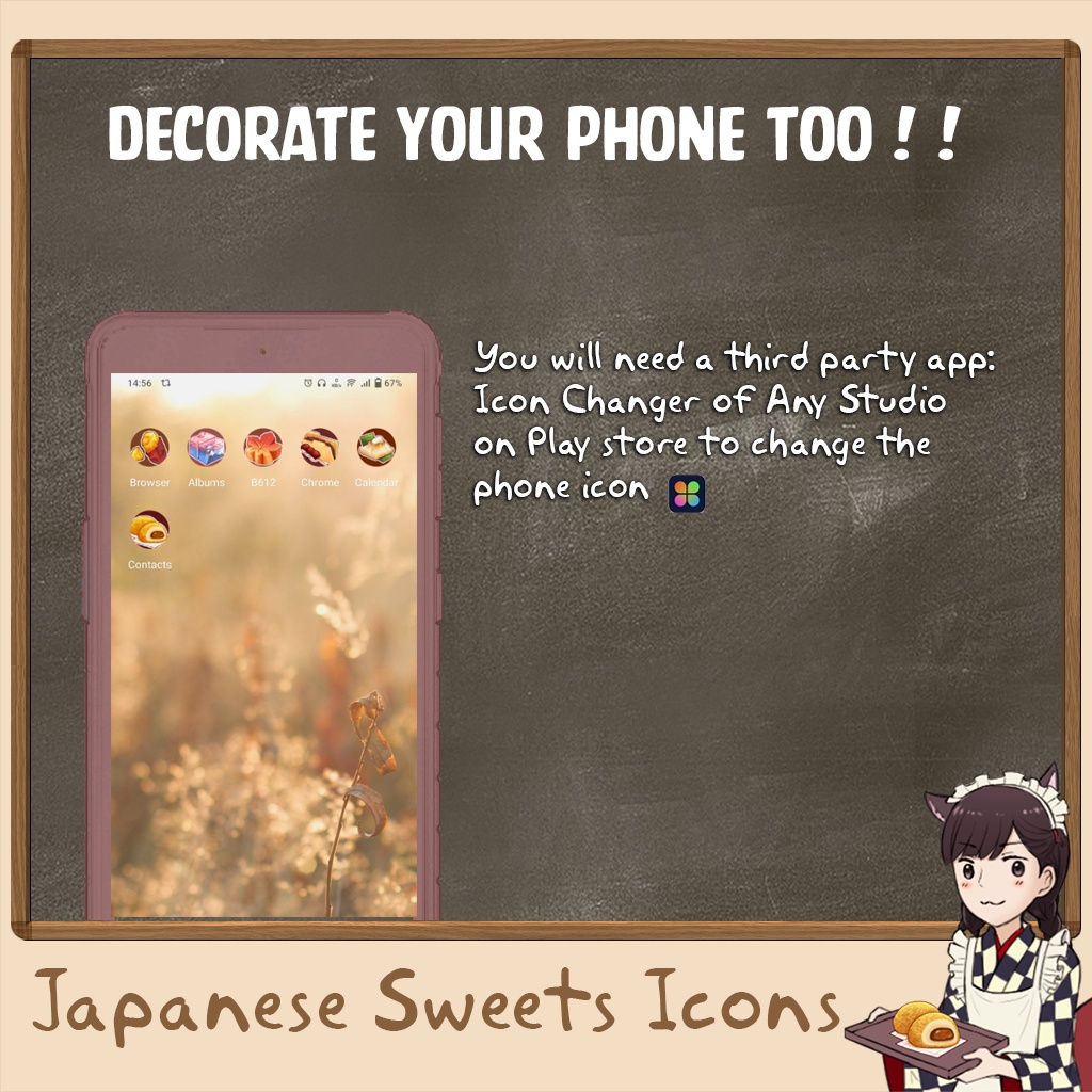 Japanese Sweet Iconset | Desktop/ Phone icons | Window, Android