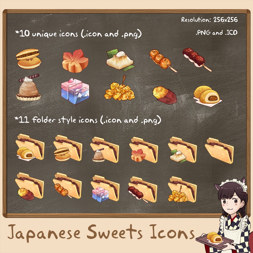 Japanese Sweet Iconset | Desktop/ Phone icons | Window, Android 
