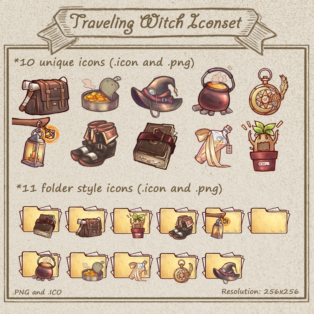 Witch Iconset | Desktop/ Phone icons | Window, Android 