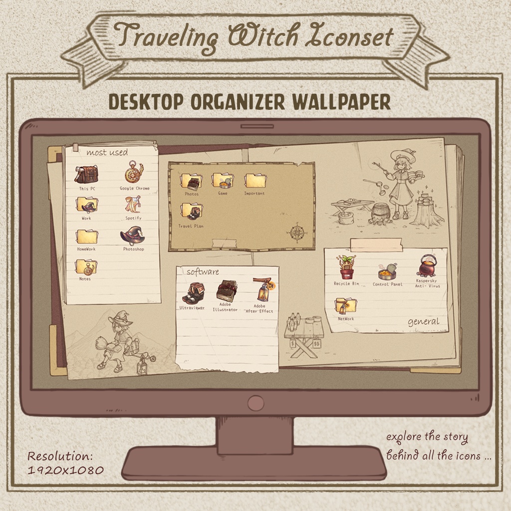 Witch Iconset | Desktop/ Phone icons | Window, Android