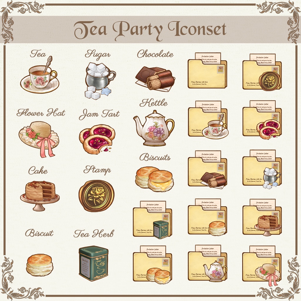 Tea Party Iconset | Desktop/ Phone icons | Window, Android 