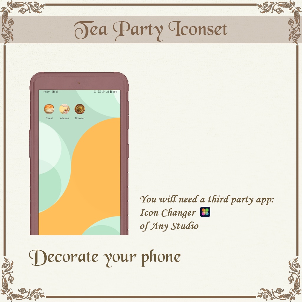 Tea Party Iconset | Desktop/ Phone icons | Window, Android