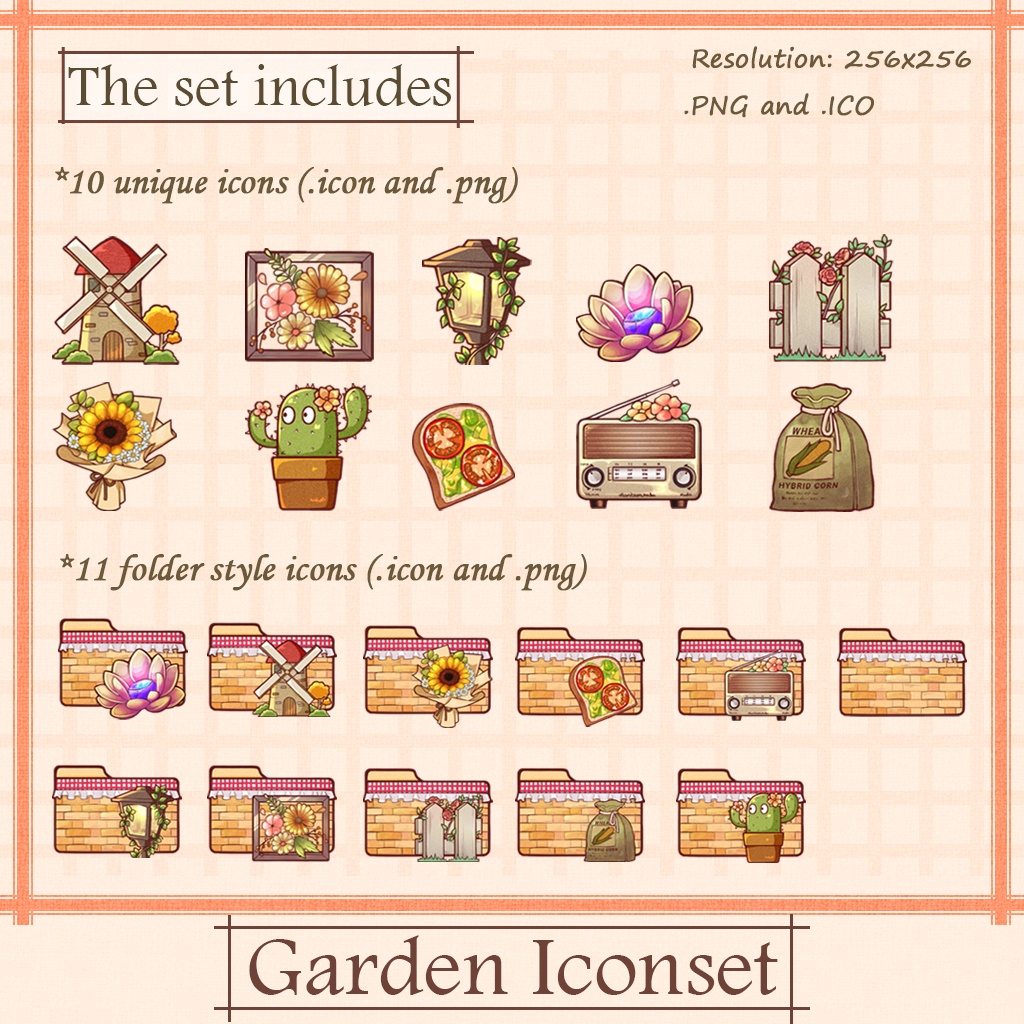 Garden Iconset | Desktop/ Phone icons | Window, Android