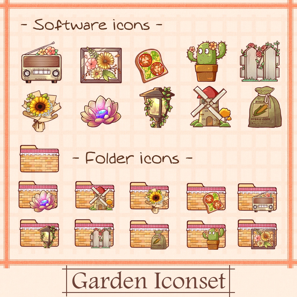 Garden Iconset | Desktop/ Phone icons | Window, Android 