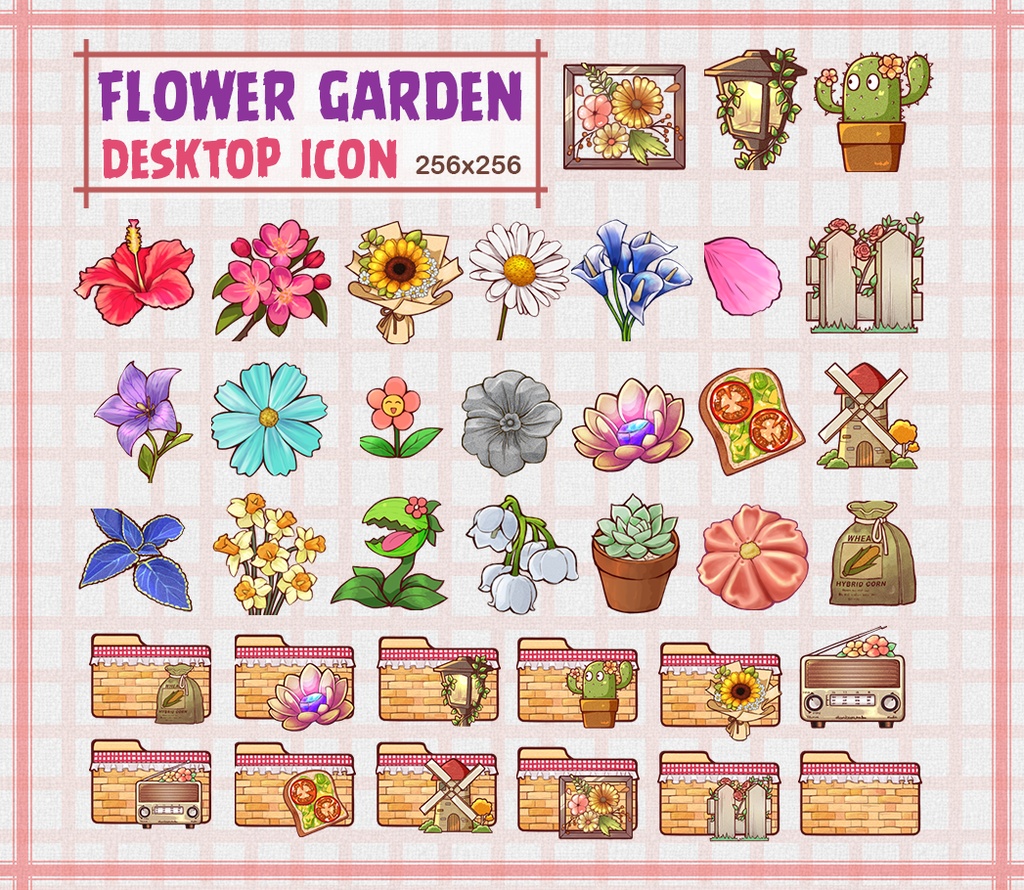 Flower Garden Iconset | Desktop/ Phone icons | Window, Android 