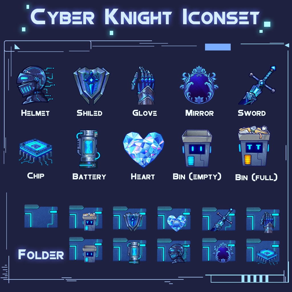 Cyber Knight Iconset | Desktop/ Phone icons | Window, Android