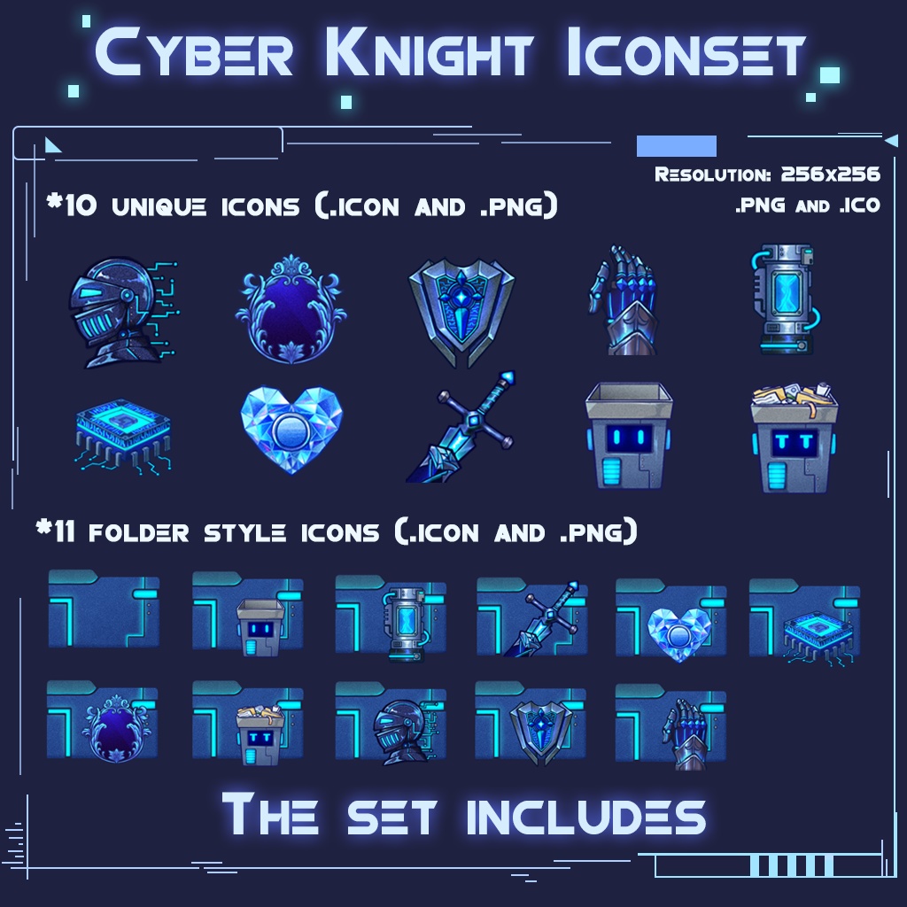 Cyber Knight Iconset | Desktop/ Phone icons | Window, Android
