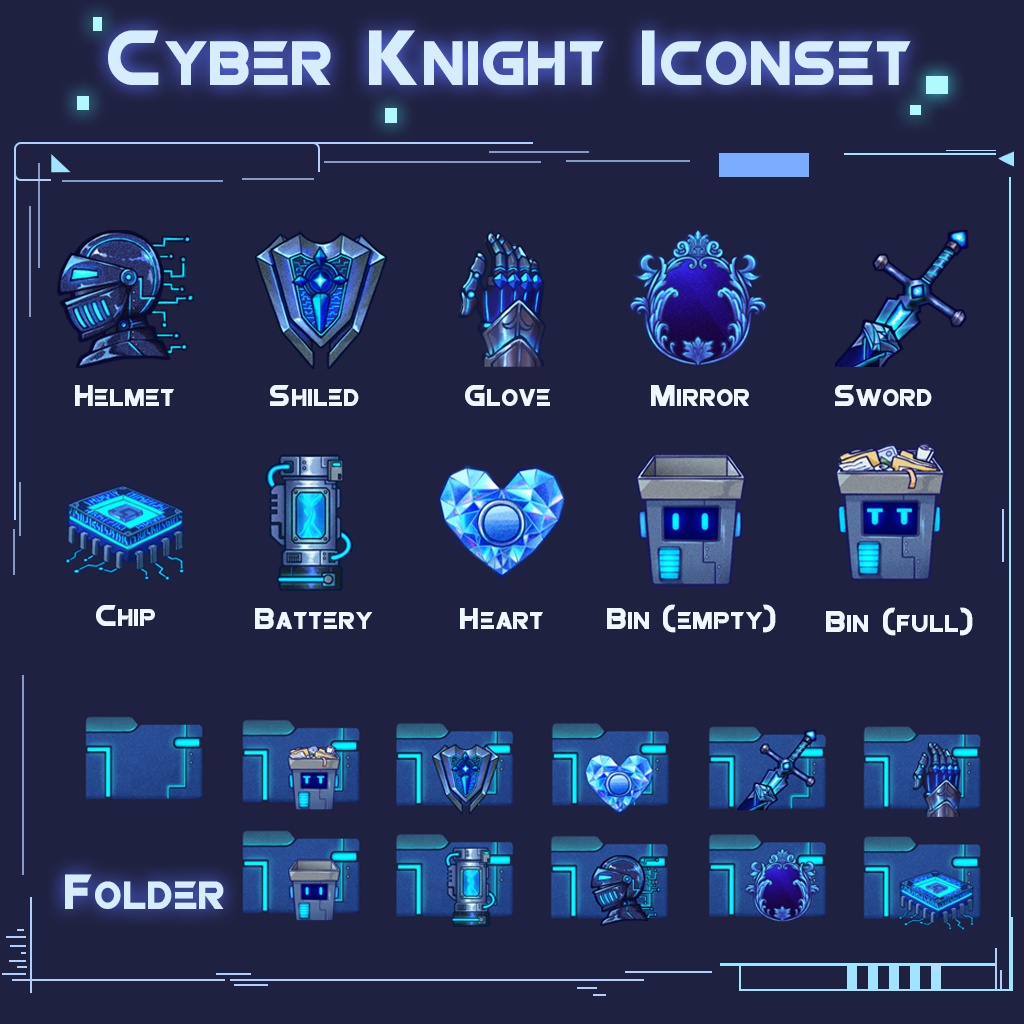 Cyber Knight Iconset | Desktop/ Phone icons | Window, Android 