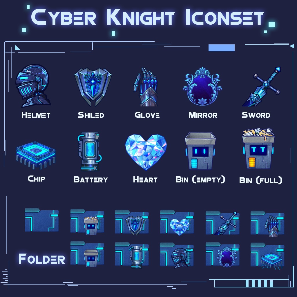 Cyber Knight Iconset | Desktop/ Phone icons | Window, Android 