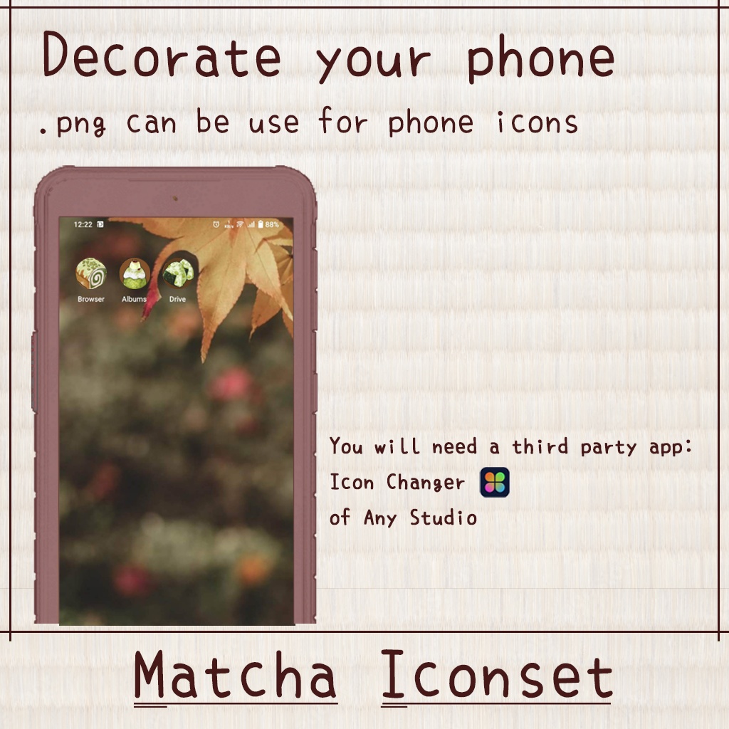Matcha Iconset | Desktop/ Phone icons | Window, Android