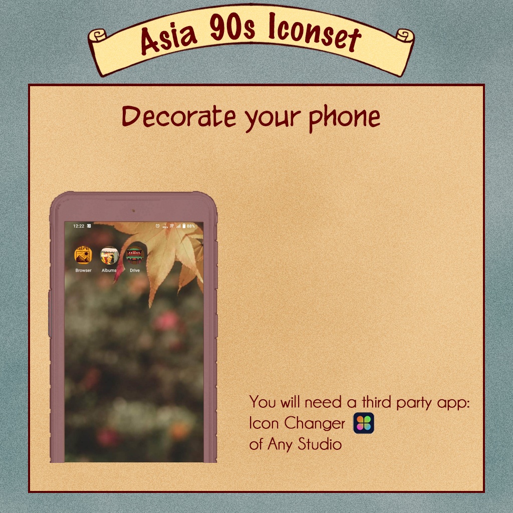 Asia 90s Iconset | Desktop/ Phone icons | Window, Android
