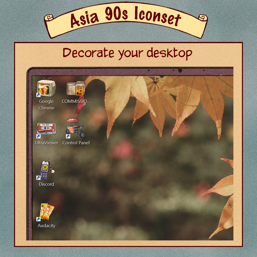 Asia 90s Iconset | Desktop/ Phone icons | Window, Android