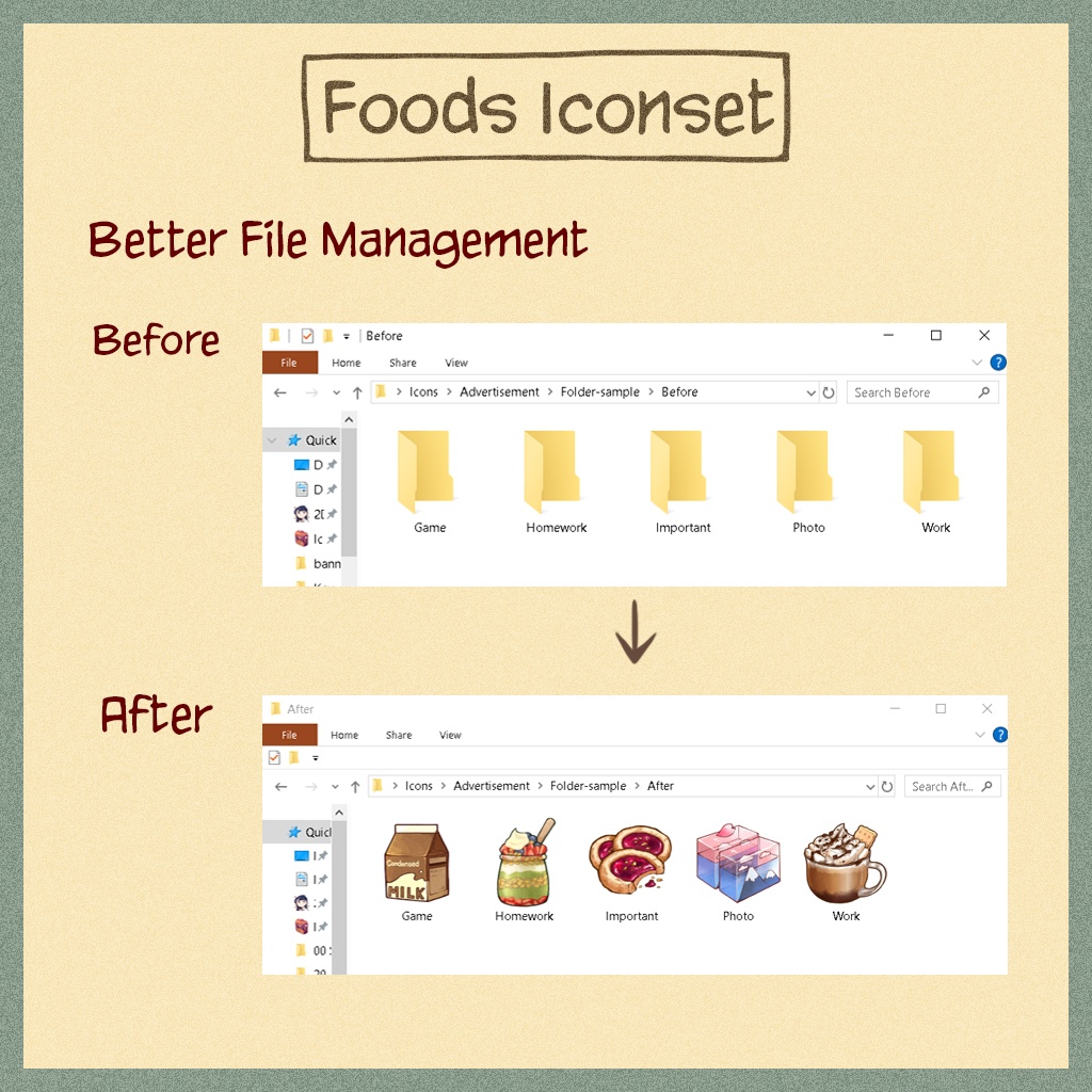 Foods Iconset | Desktop/ Phone icons | Window, Android, Mac