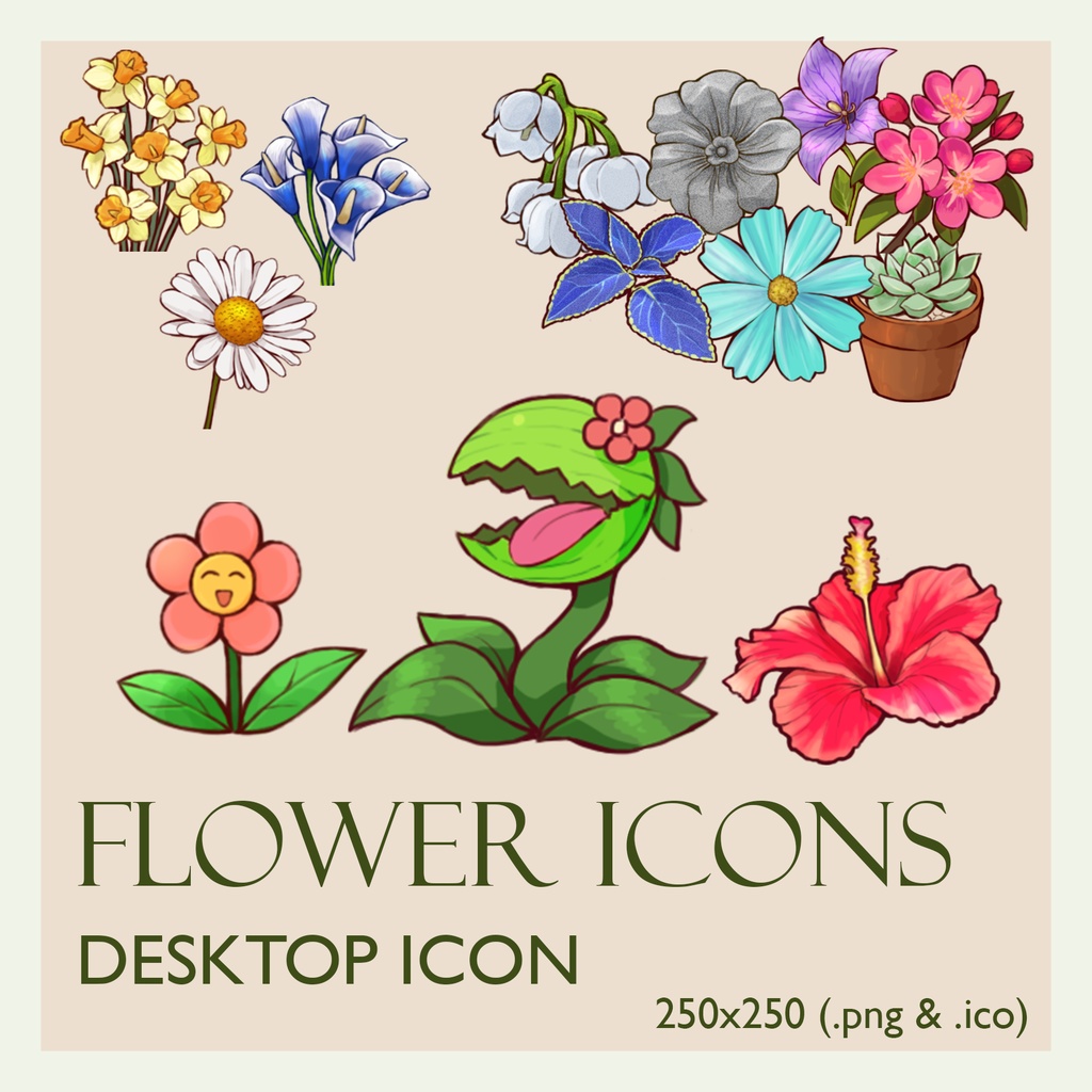 Flower Icons | Desktop Icons | Material