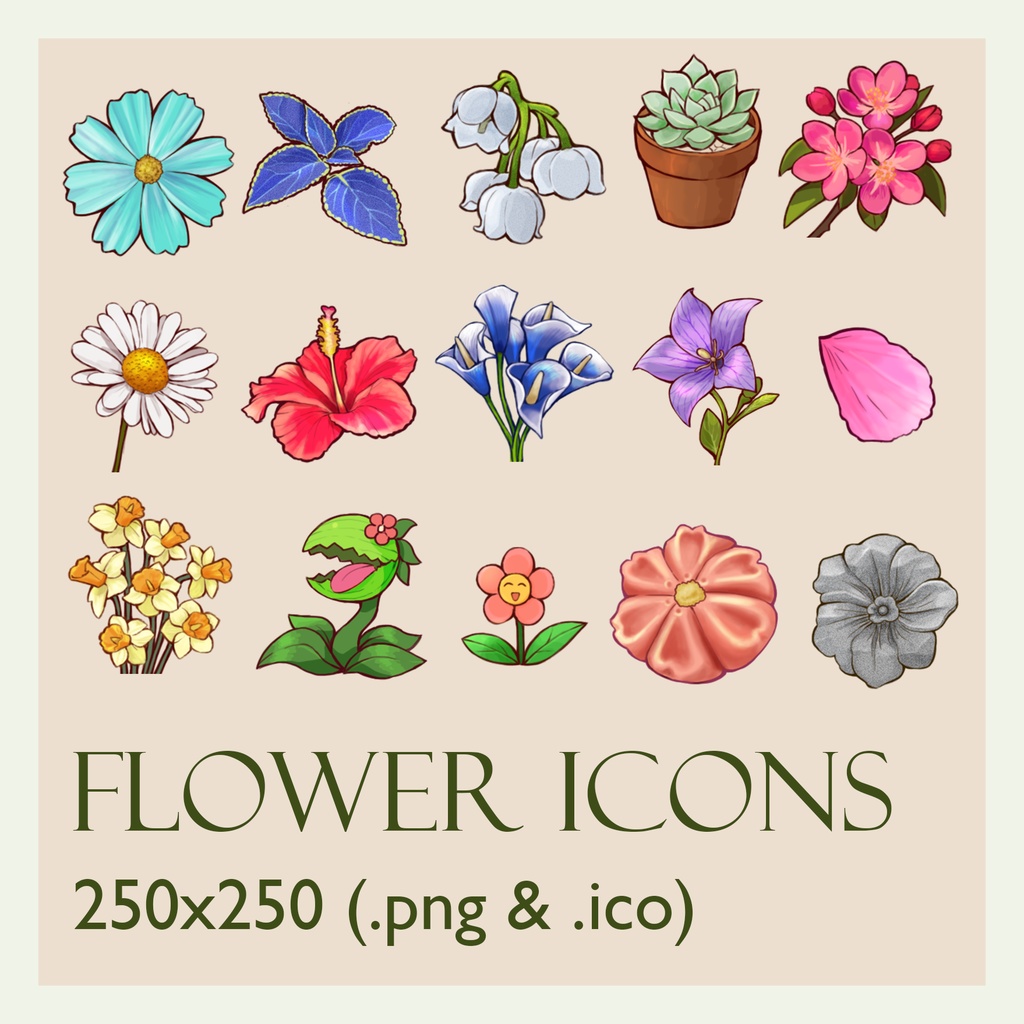 Flower Icons | PNG icons | Desktop Icons | Material