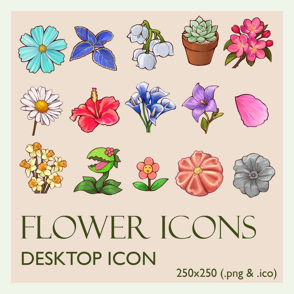Flower Icons | Desktop Icons | Material
