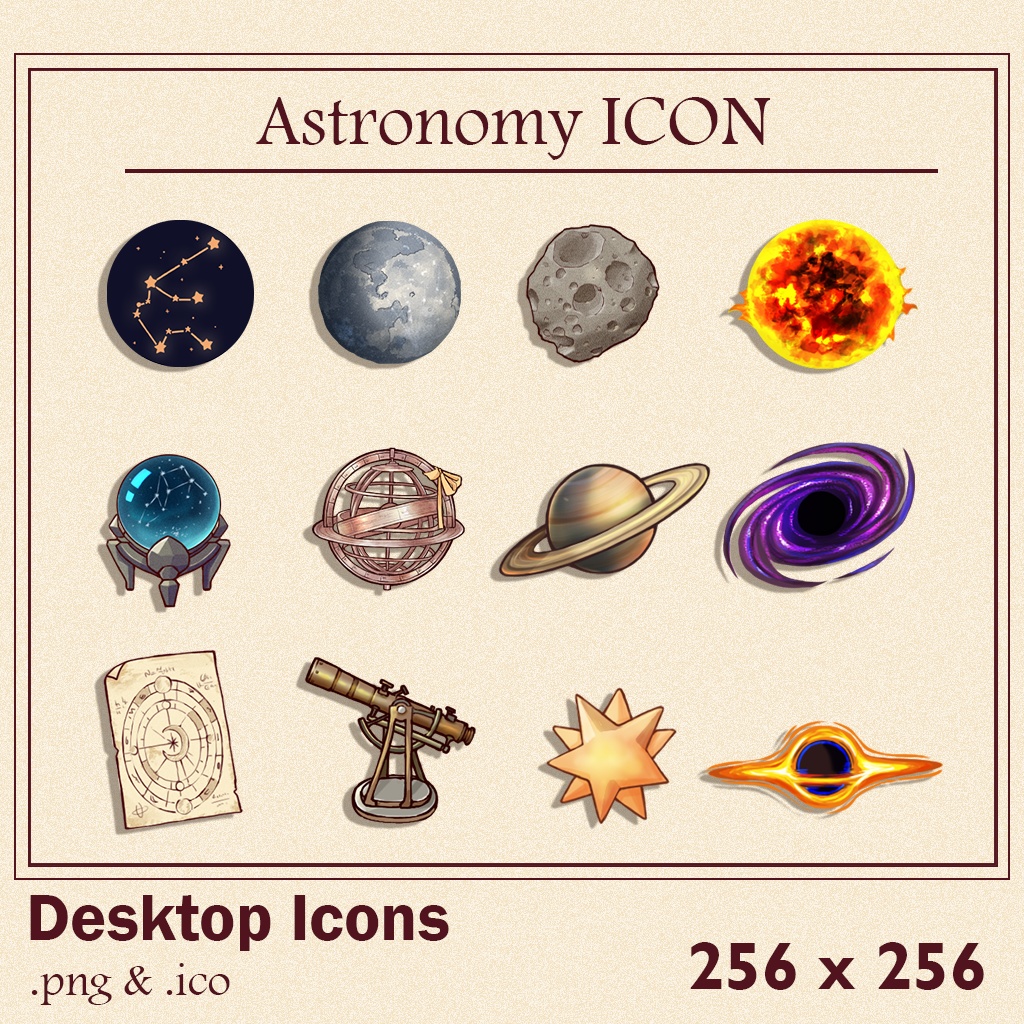 Astronomy ICON | Desktop Icons | Sticker | Material