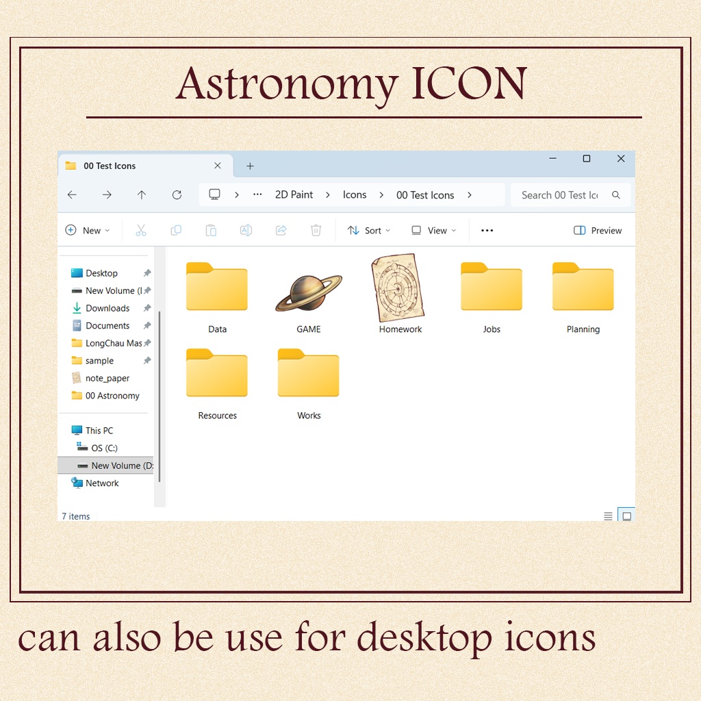 Astronomy ICON | Desktop Icons | Sticker | Material