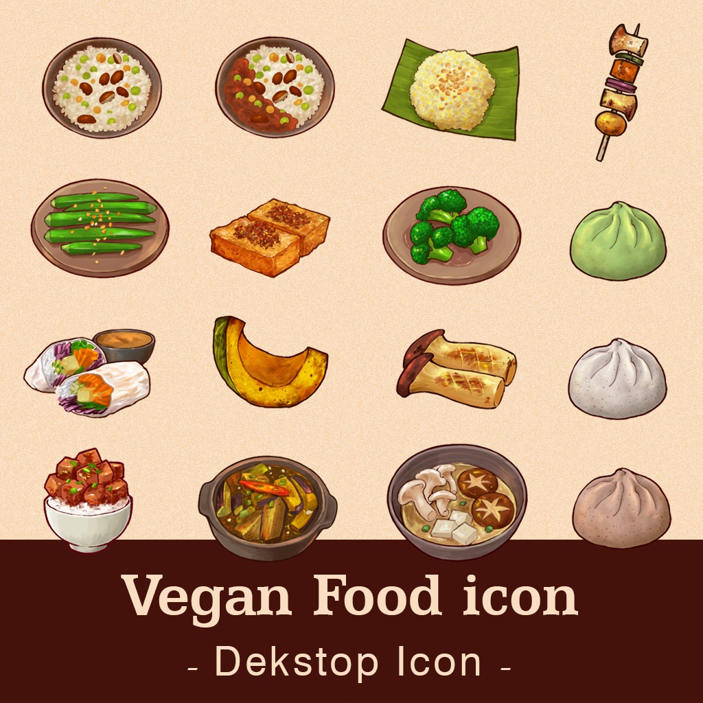 Vegan Food Icons | Desktop Icon