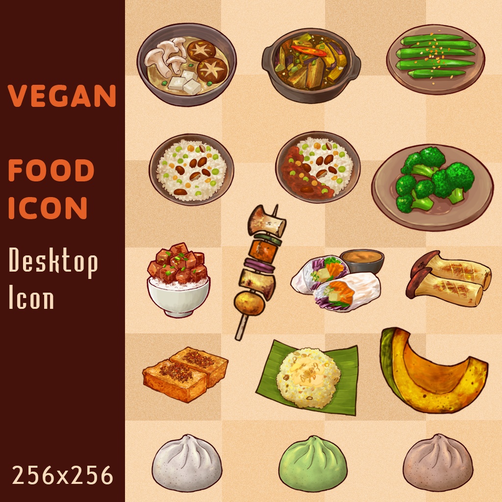 Vegan Food Icons | Desktop Icon 