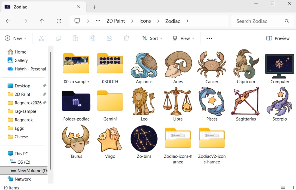 Zodiac V2 ICON | Desktop Icons | Sticker | Material