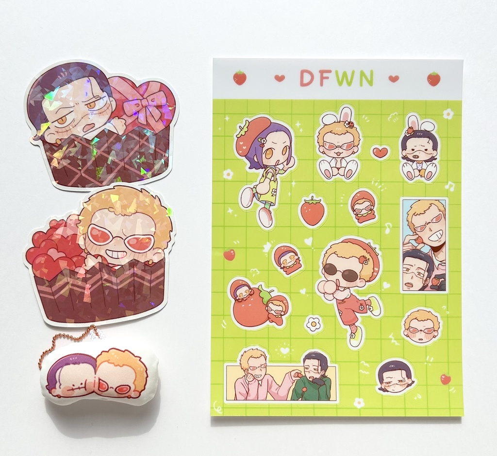 🦩🐊シール&ストラップセット