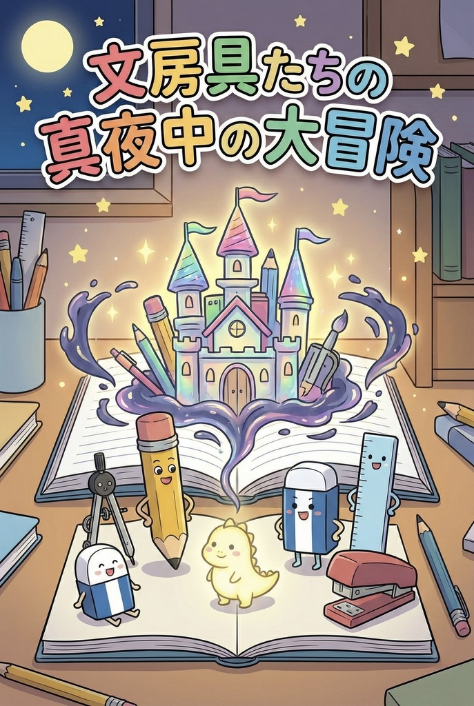 【短編漫画】文房具たちの真夜中の大冒険